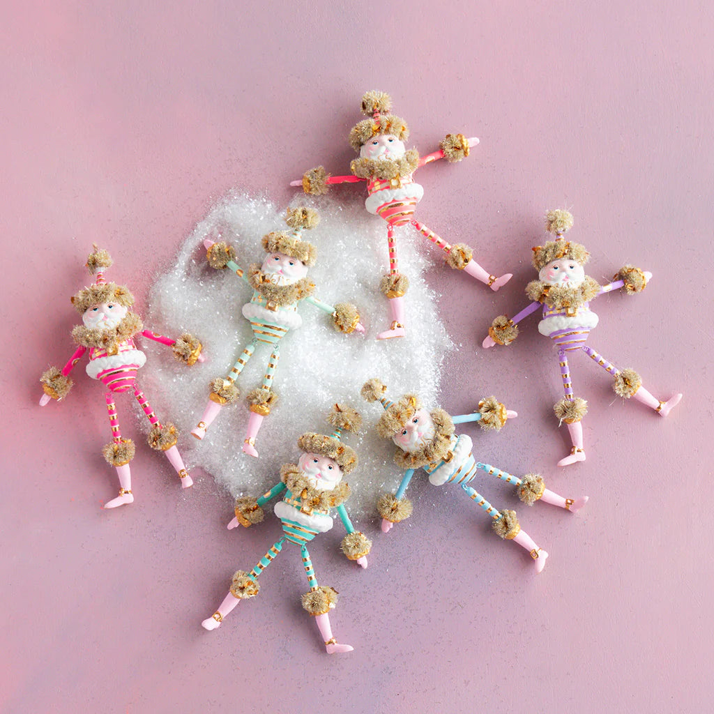 Glitterville RAINBOW PAPA NOEL ORNAMENT