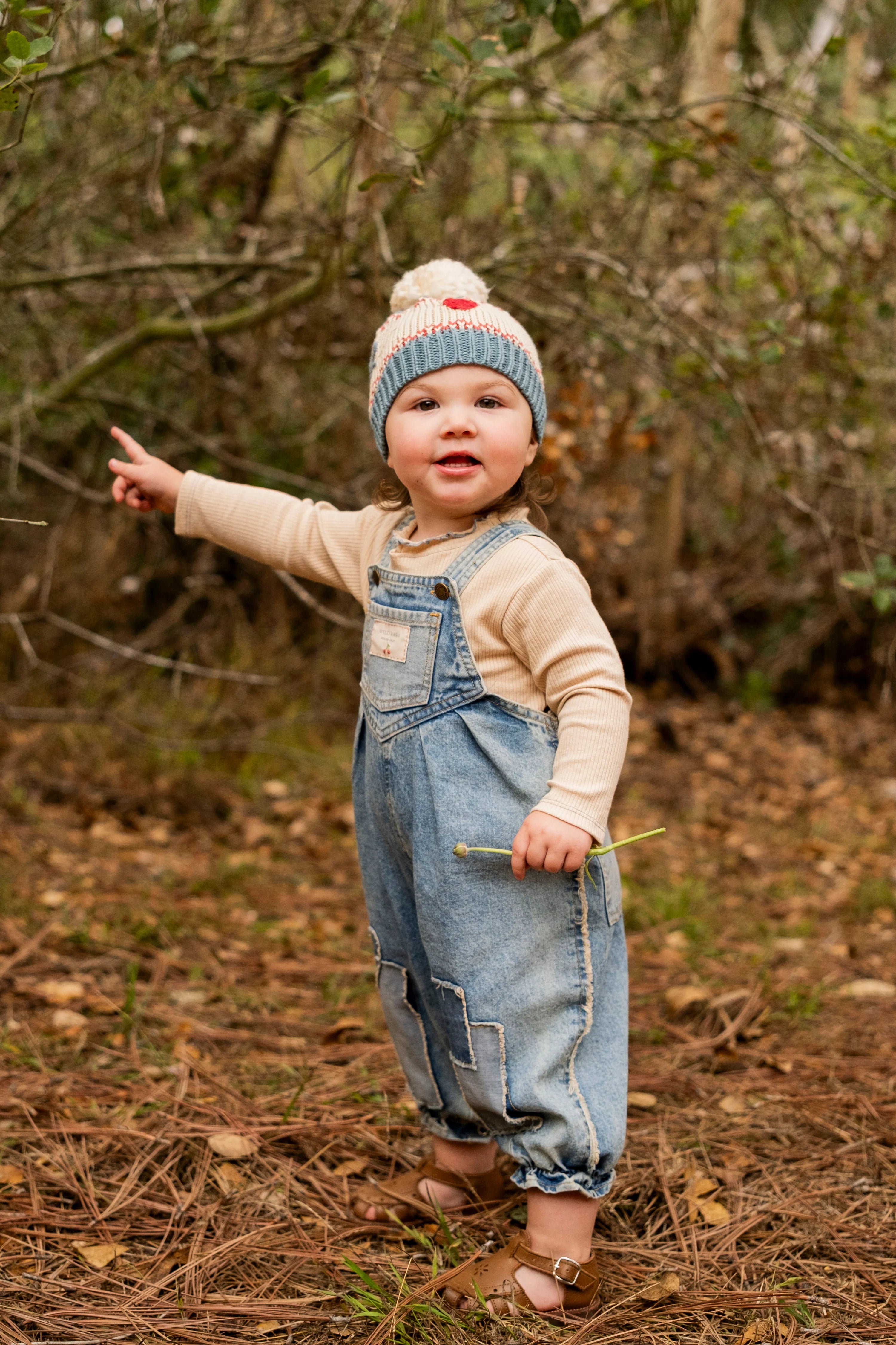 Patchwork Heart Overalls - Denim