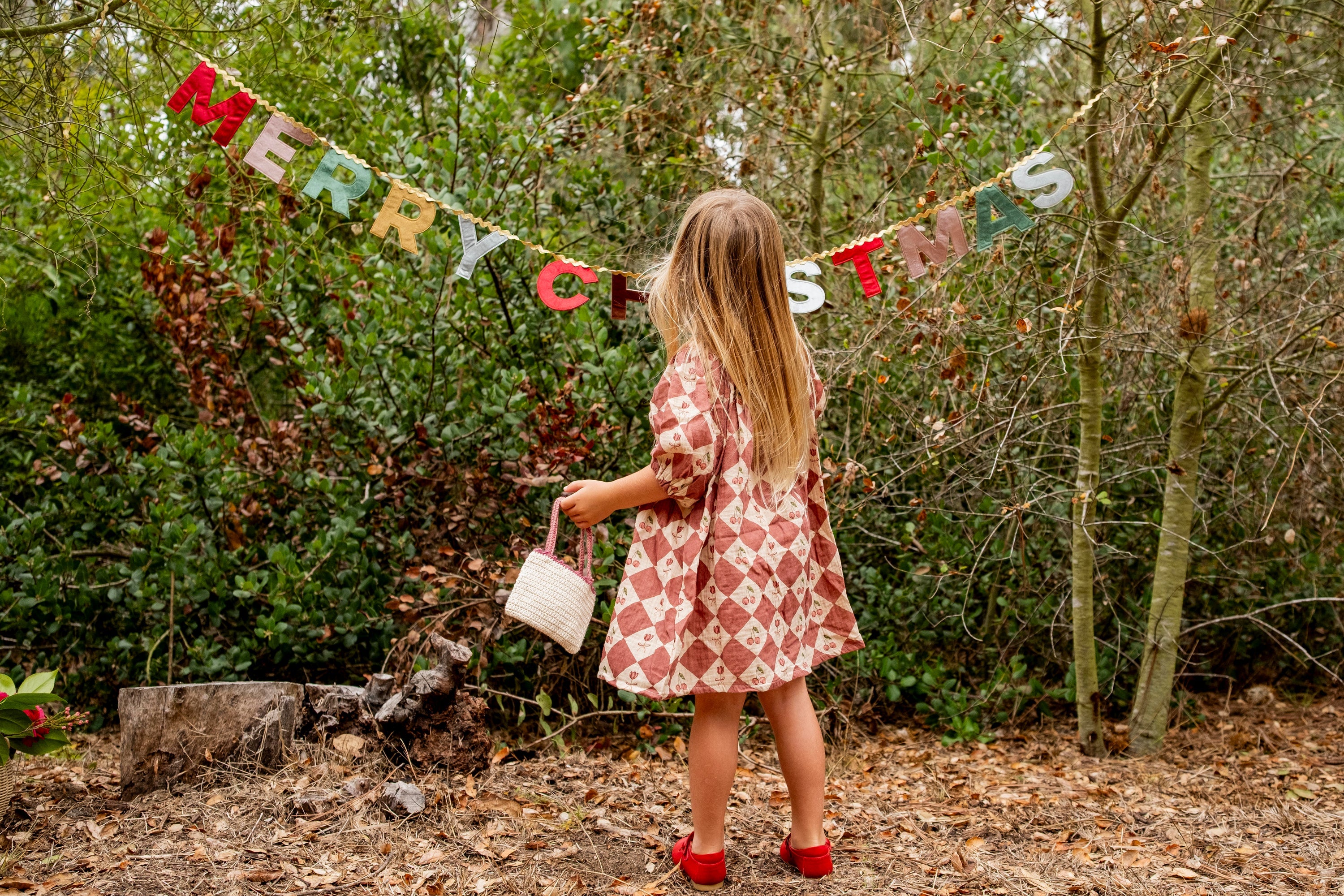 Clara Dress - Cherry Patchwork Crimson