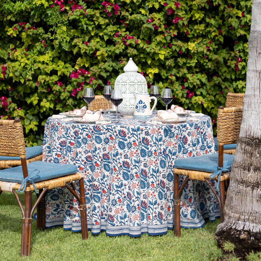 Con Con Red & Blue Tablecloth
