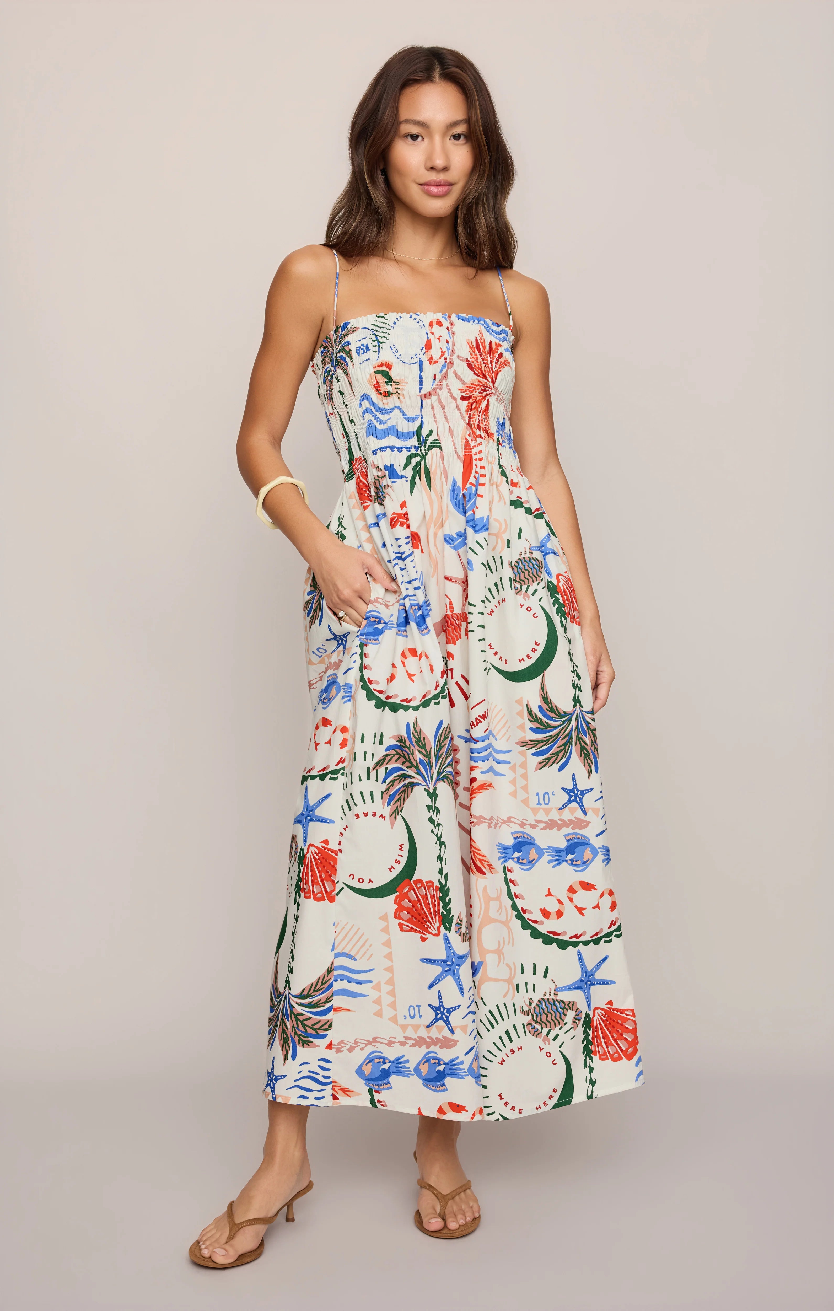 CORNELIA GETAWAY MAXI DRESS in Multi