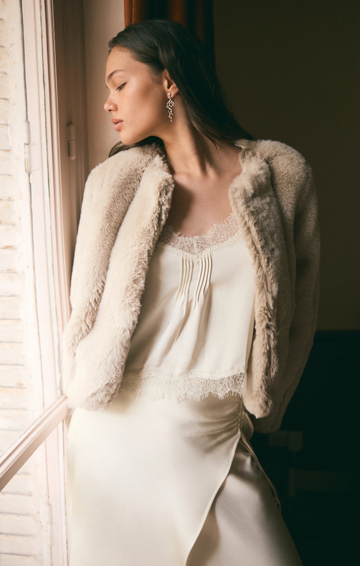 WOODLAND FAUX FUR JACKET