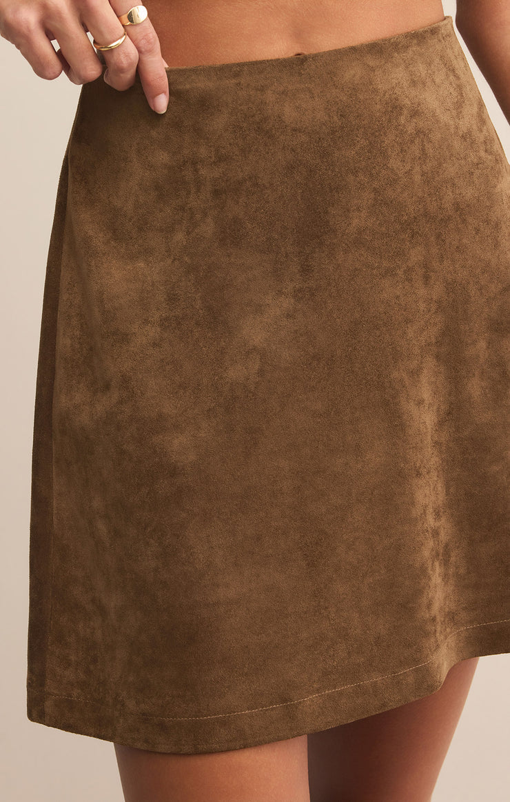 CIERA FAUX SUEDE MINI SKIRT