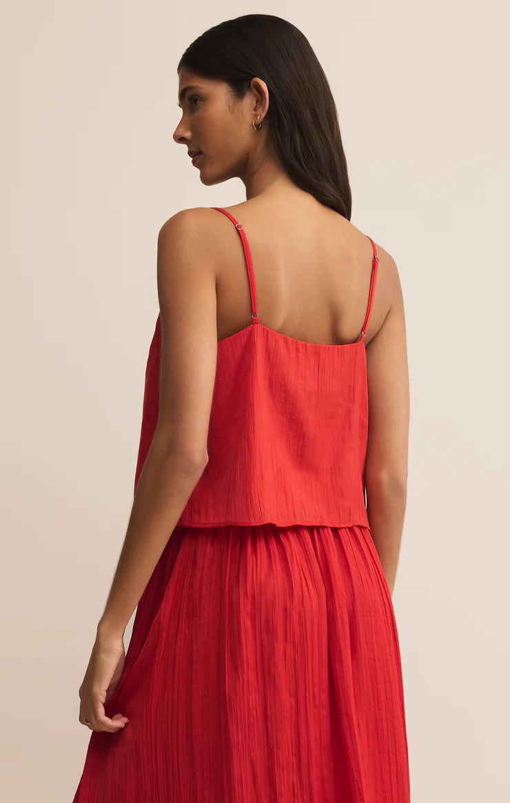 FIORE SATIN CROP TANK