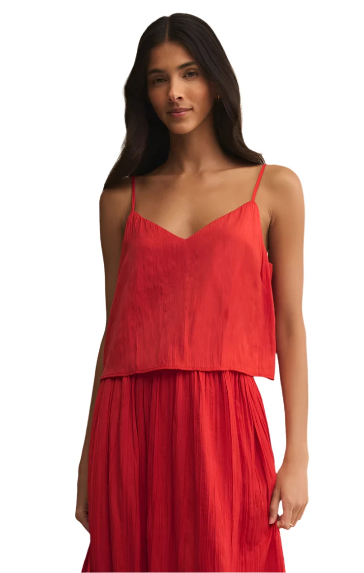 FIORE SATIN CROP TANK