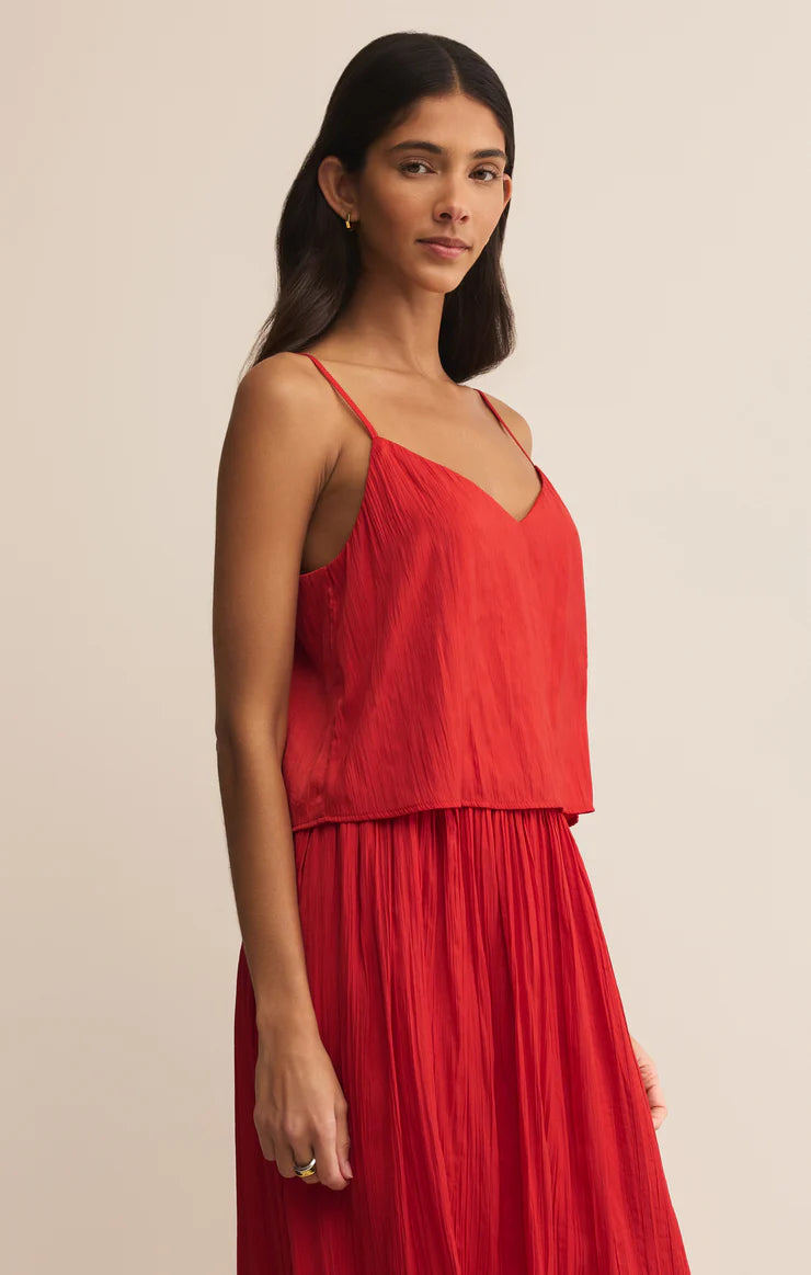 FIORE SATIN CROP TANK