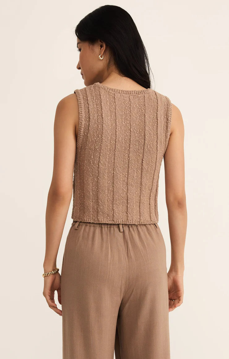 CALAN RIB SWEATER CROPPED TANK