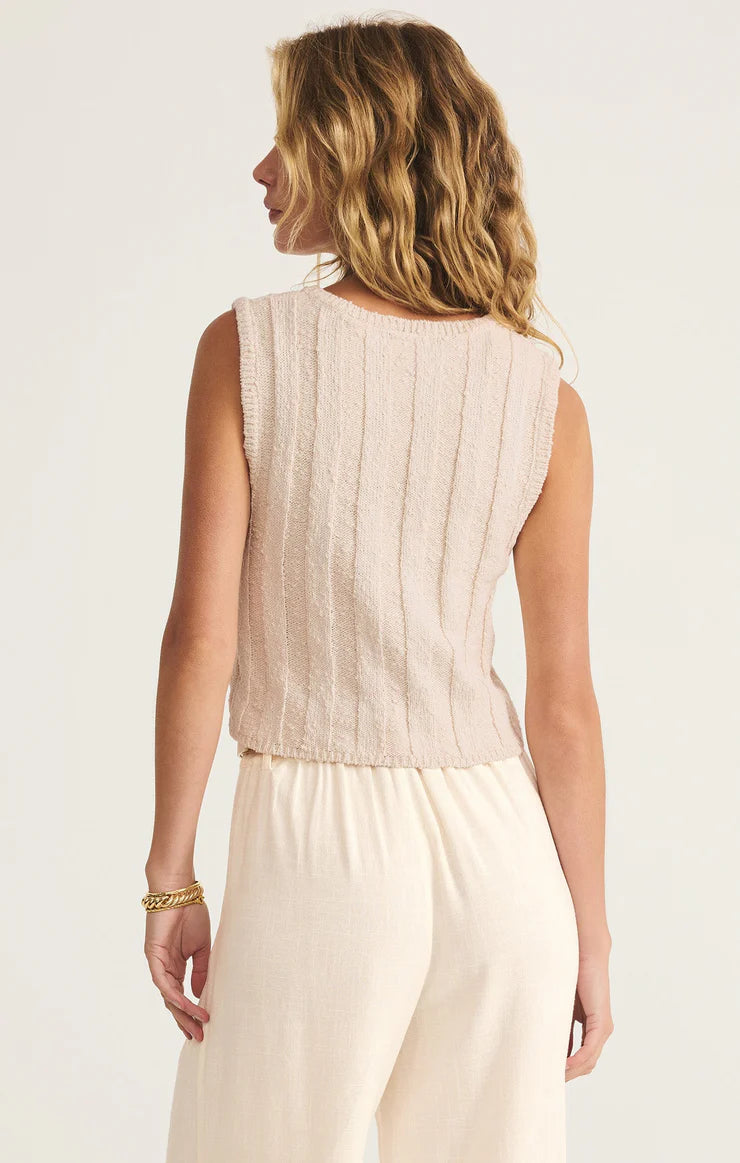 CALAN RIB SWEATER CROPPED TANK