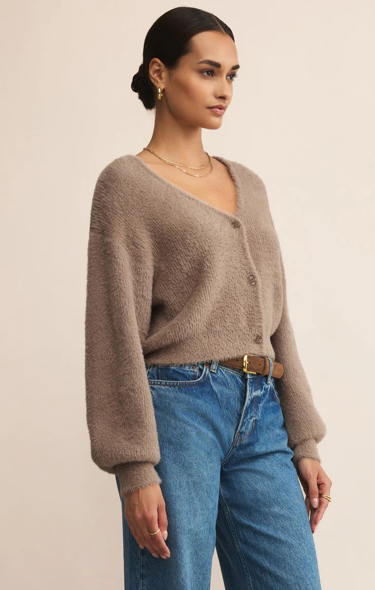 SADIRA FLUFFY CROP CARDIGAN
