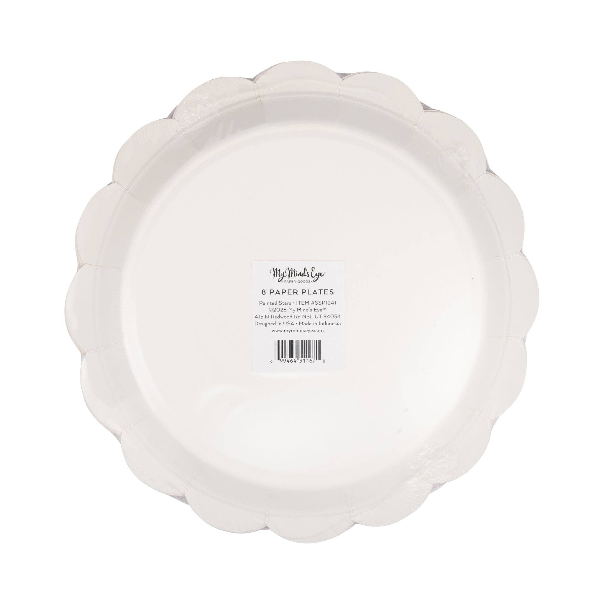 SSP1241 - Blue Stars Paper Plate - 9"