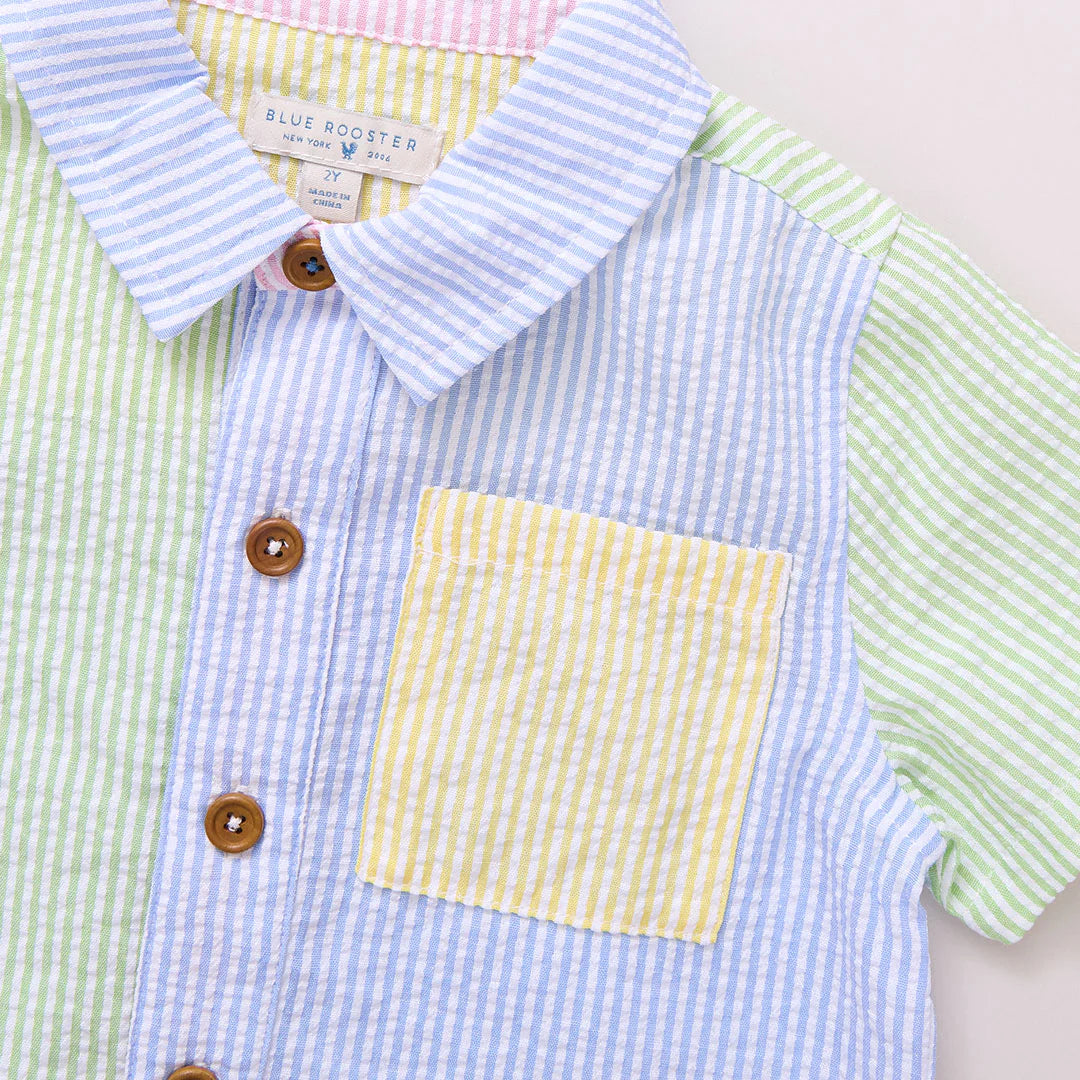 Jack Shirt - Color Block Seersucker
