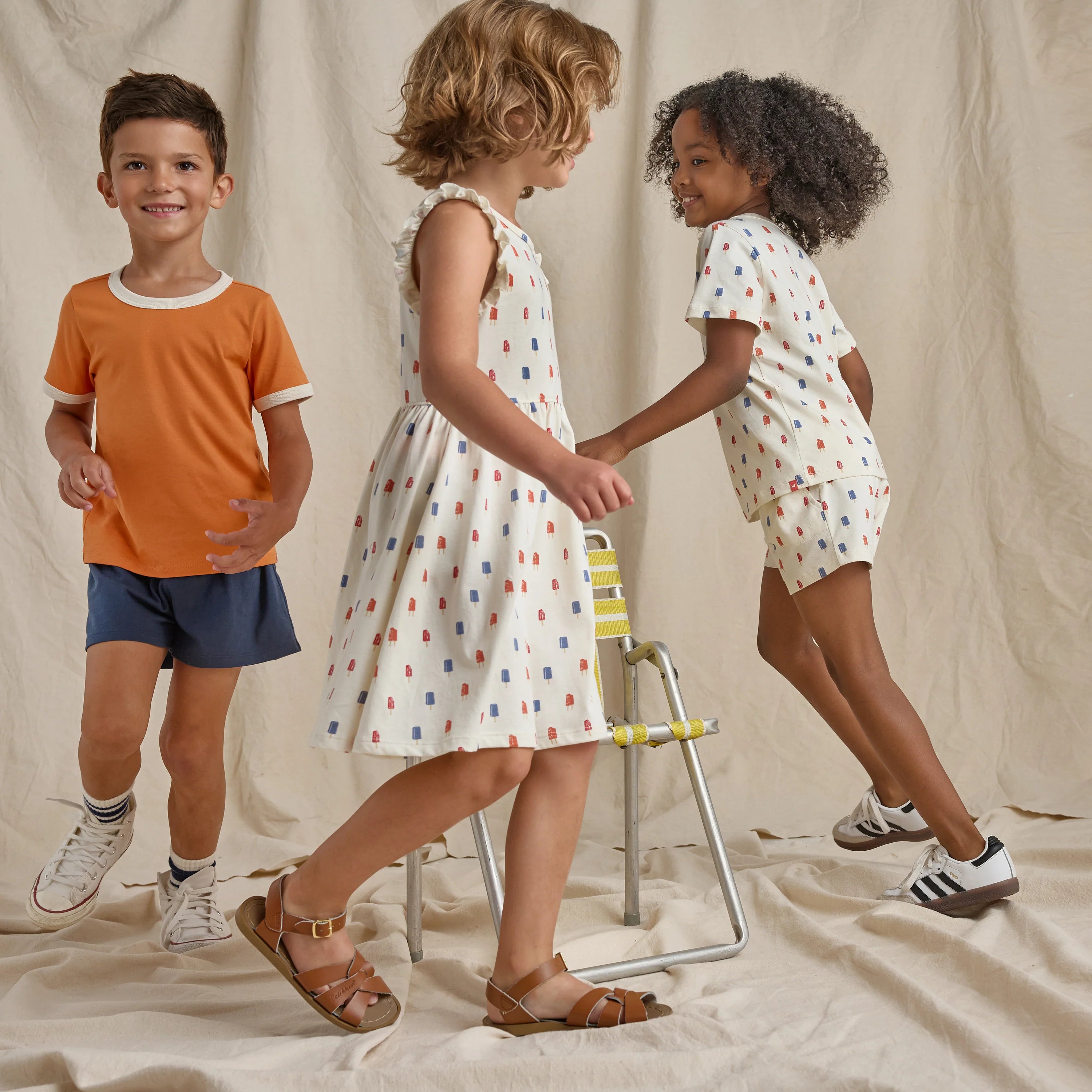 Sunny Ruffle Dress in Popsicles