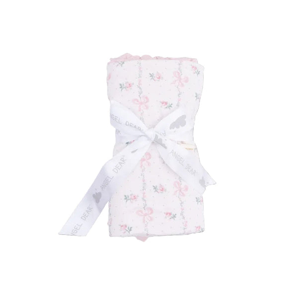 Dainty Buds &Bows Ruffle Blanket