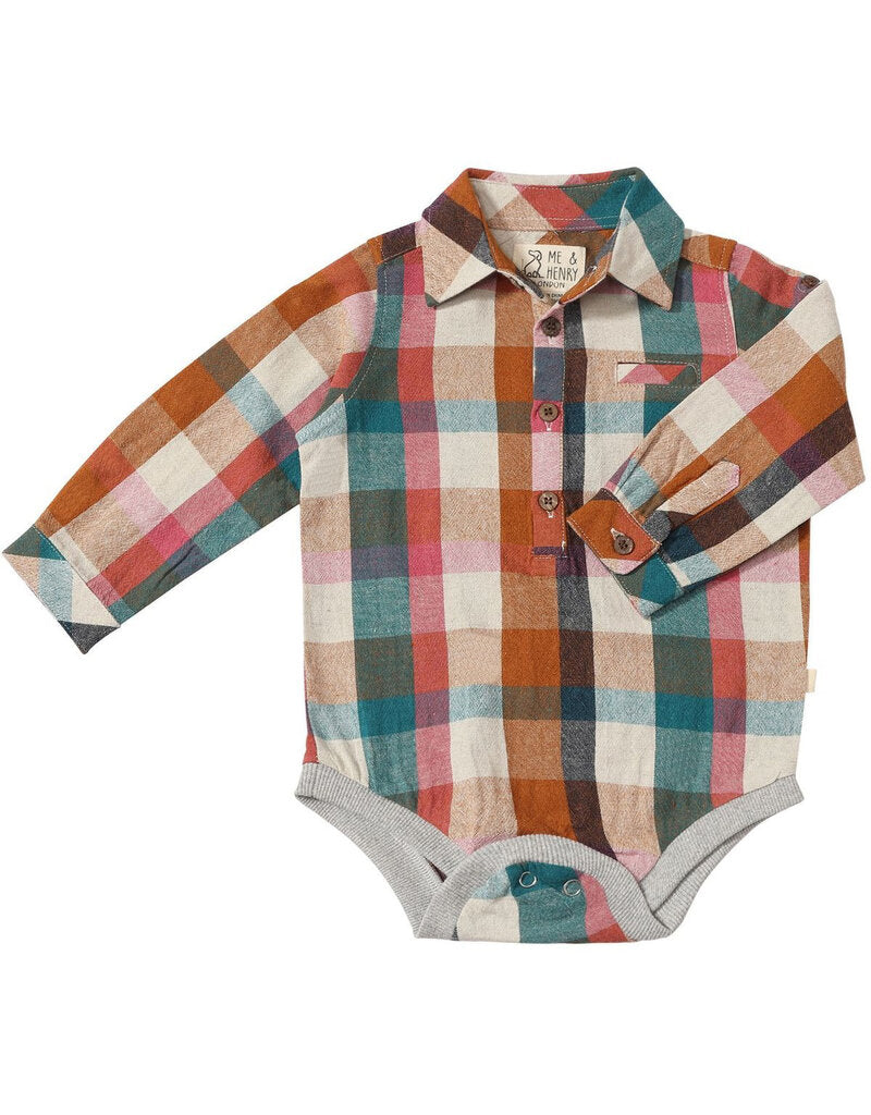 JASPER WOVEN ONESIE RUST MADRAS