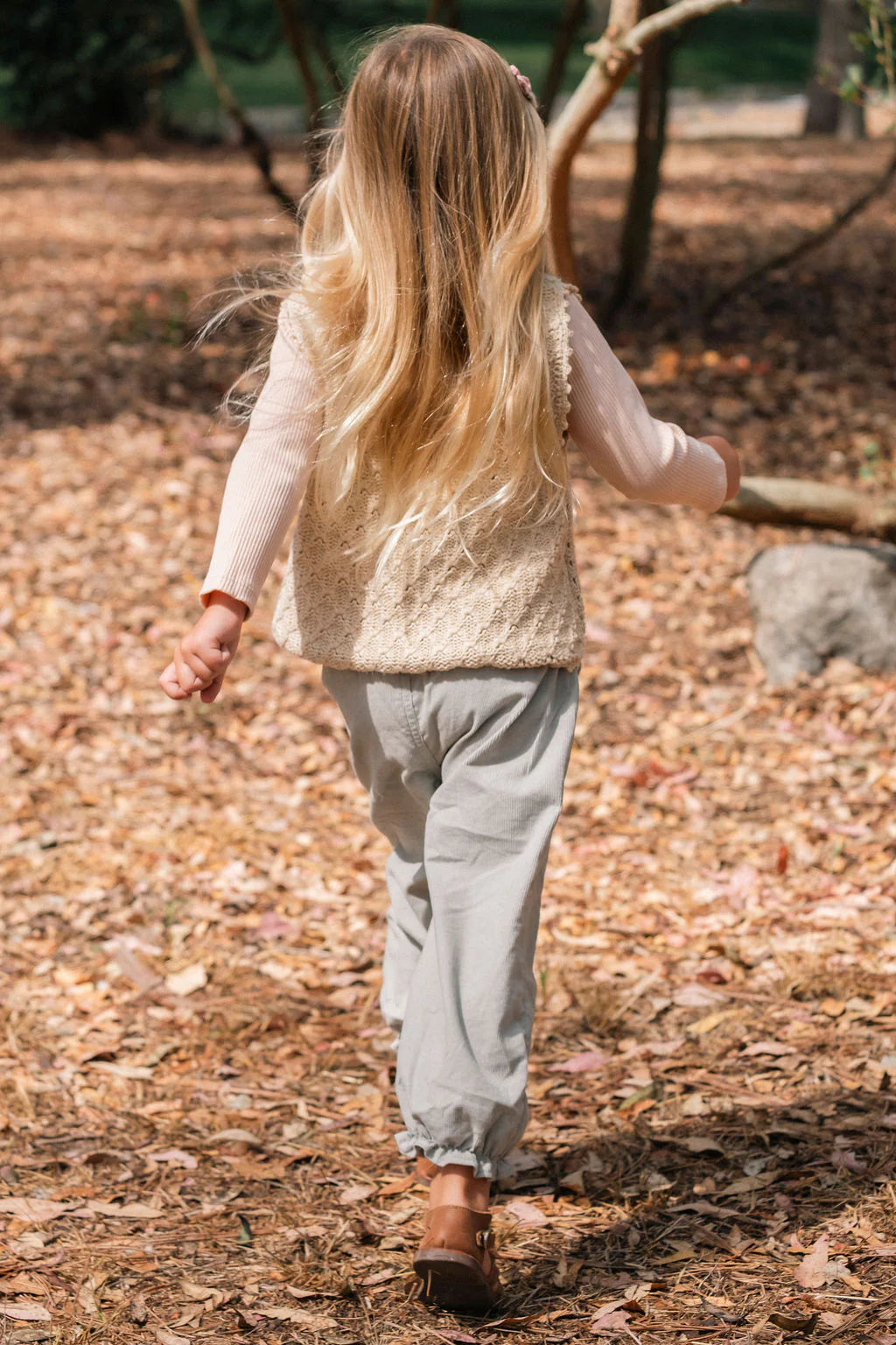 Heart Pocket Pants - Silver Blue