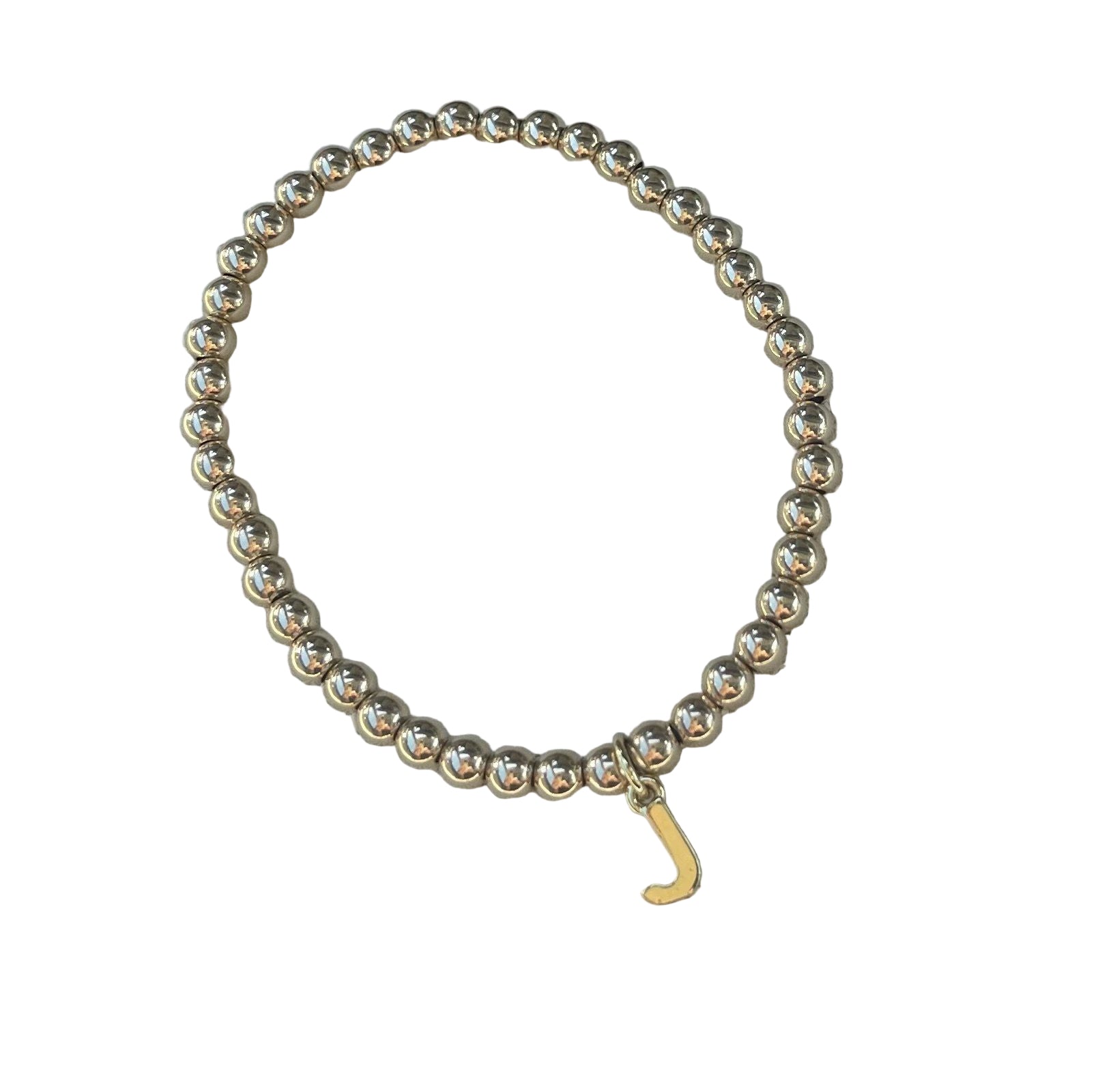 WOMEN'S JEWELRY - GOLD BEAD INITIAL BRACELET