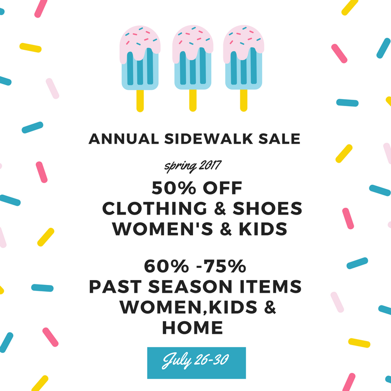 Annual Sidewalk SALE