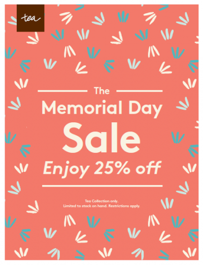 Tea Collection Annual Memorial Day SALE