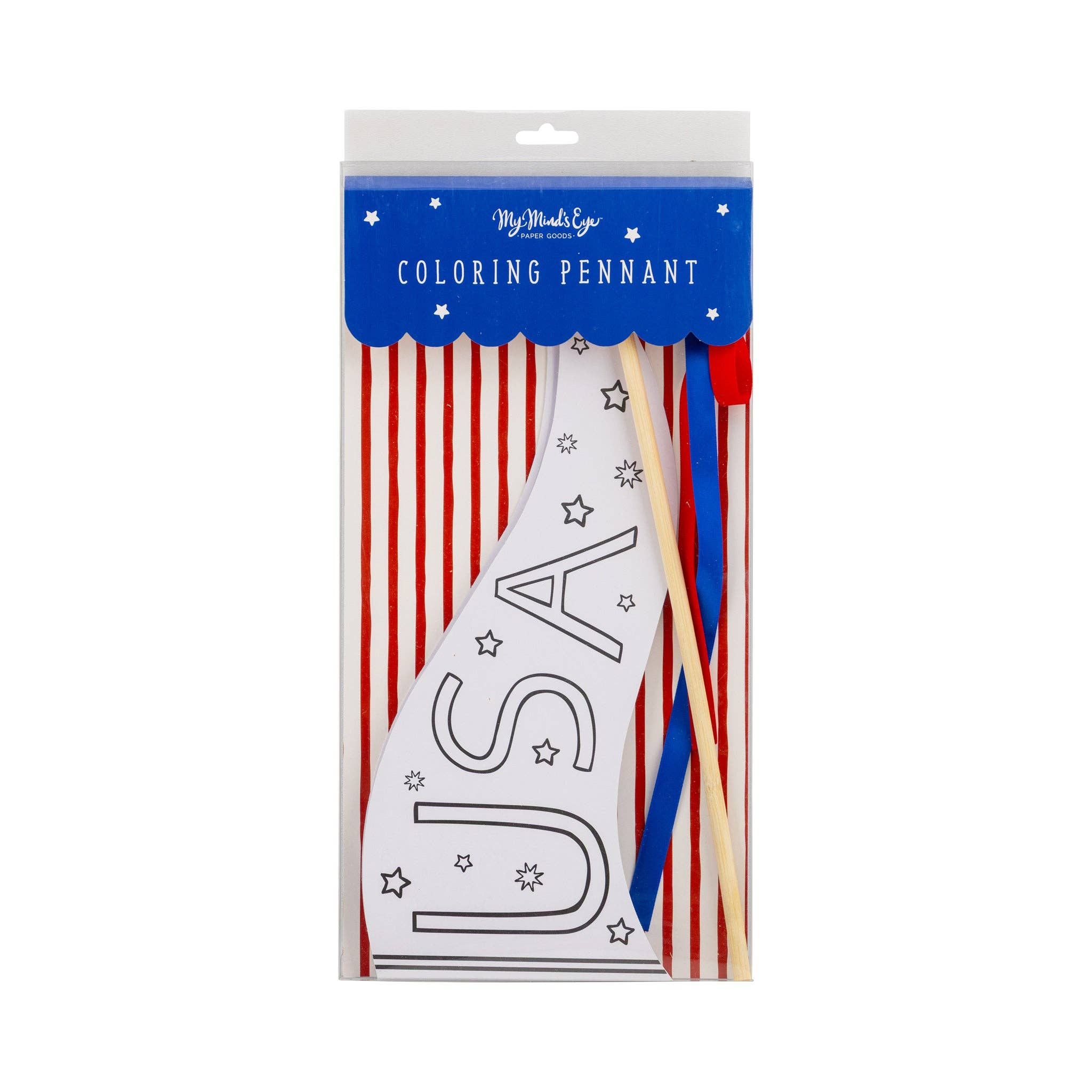 USA Coloring Pennant