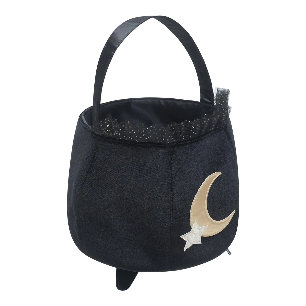 Black cauldron trick or treat bag