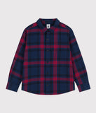 Red and Navy Plaid button Down