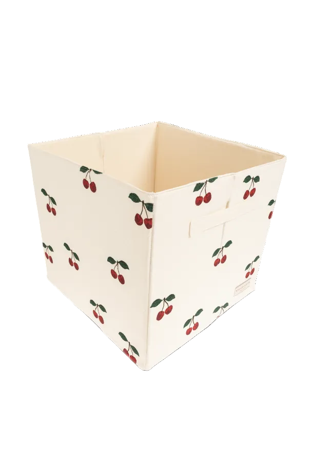 Cherry Print Storage Box S/2