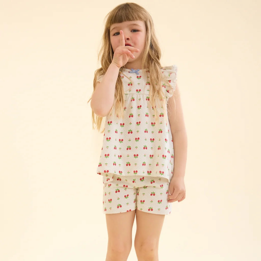 Adeline Strawberry Blouse