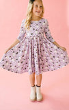 Emile Twirl Dress in Purple Cauldron