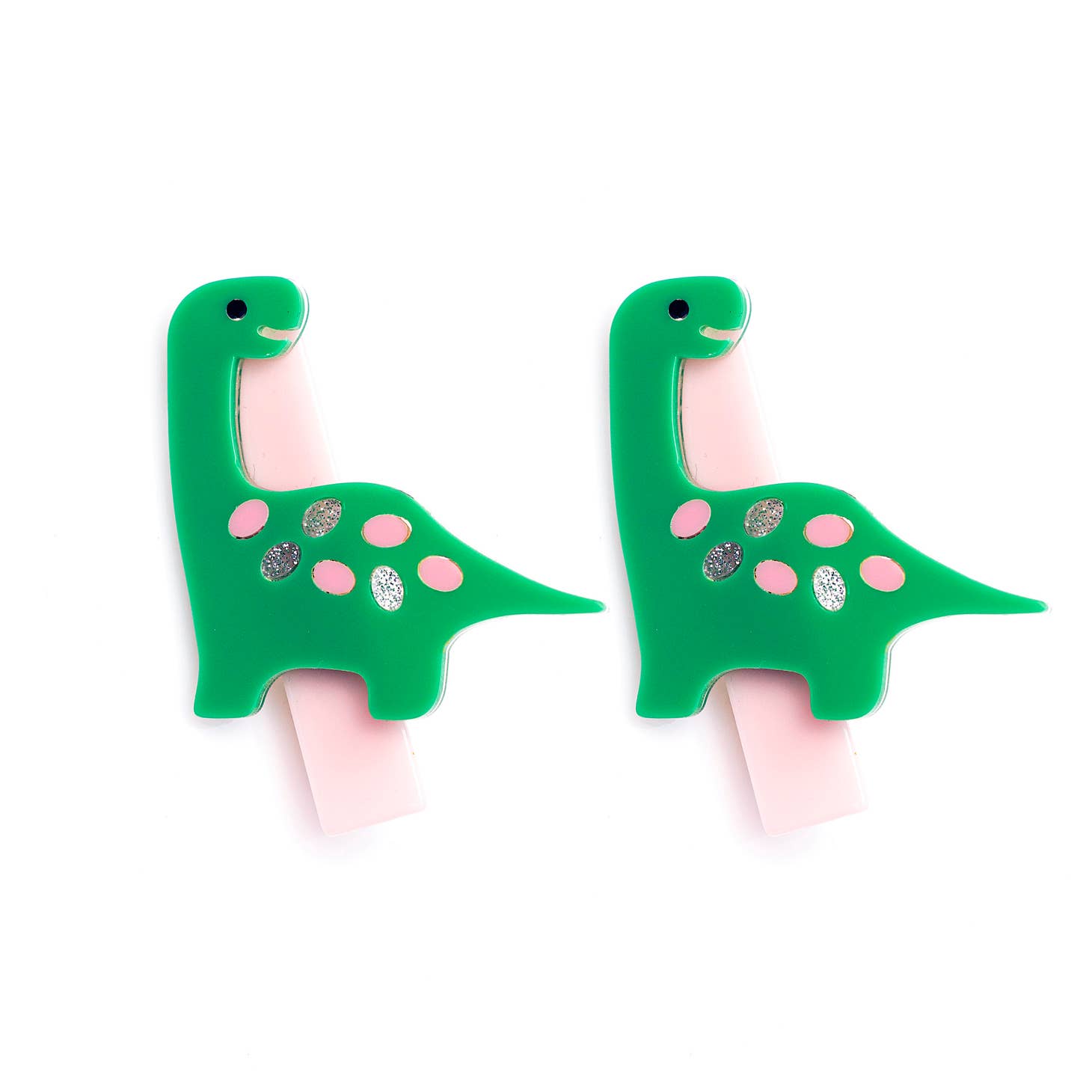 Preciousaurus Green Alligator Clips