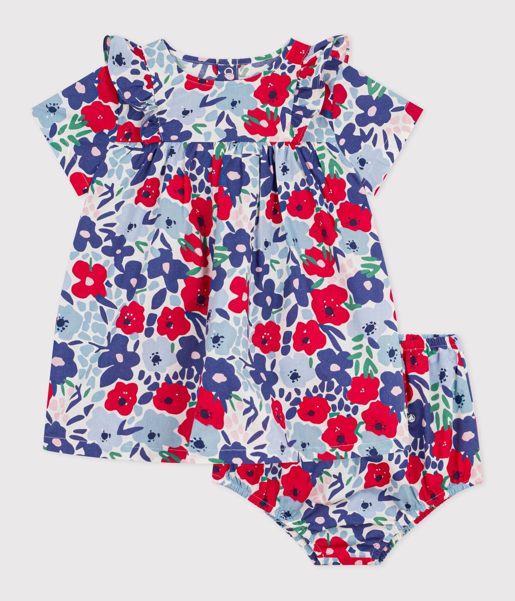 Baby girl ss floral dress with bloomers