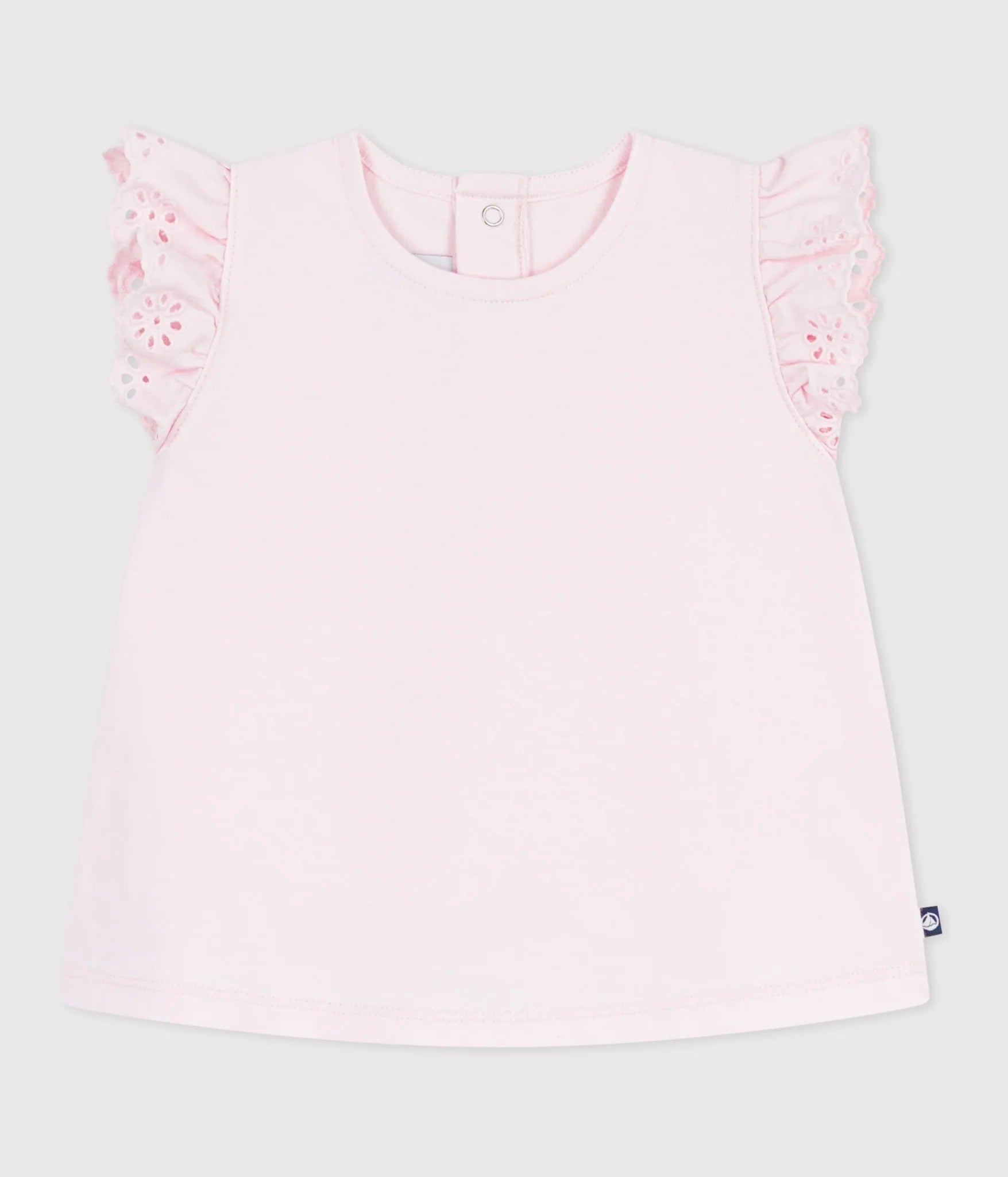Baby girl ss tee with ruffle sleeves