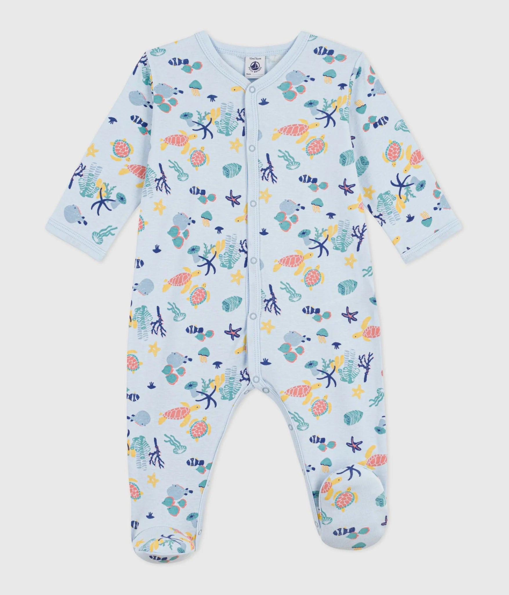 front snap sea world footie