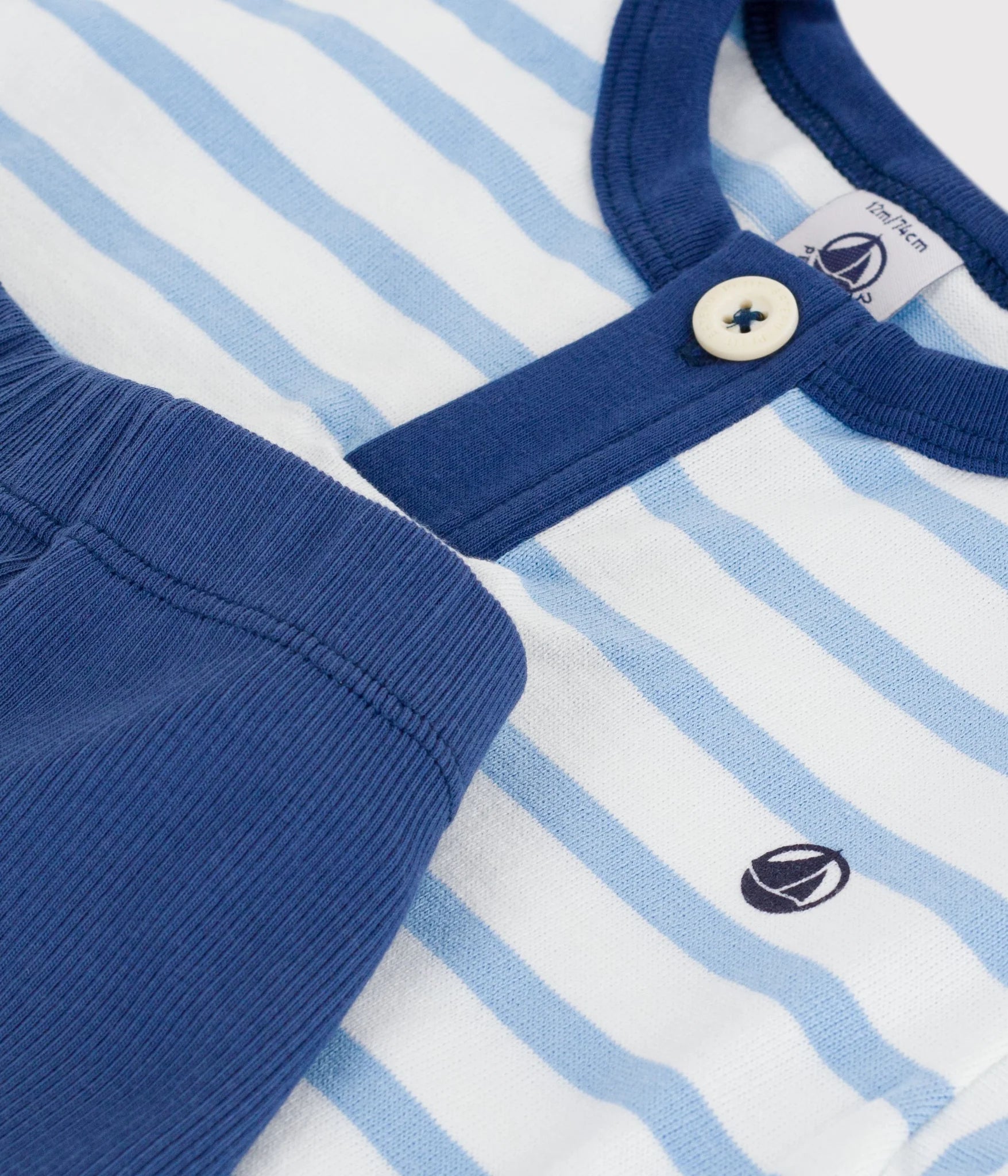Baby boy 2pc set ss stripe tee and shorts