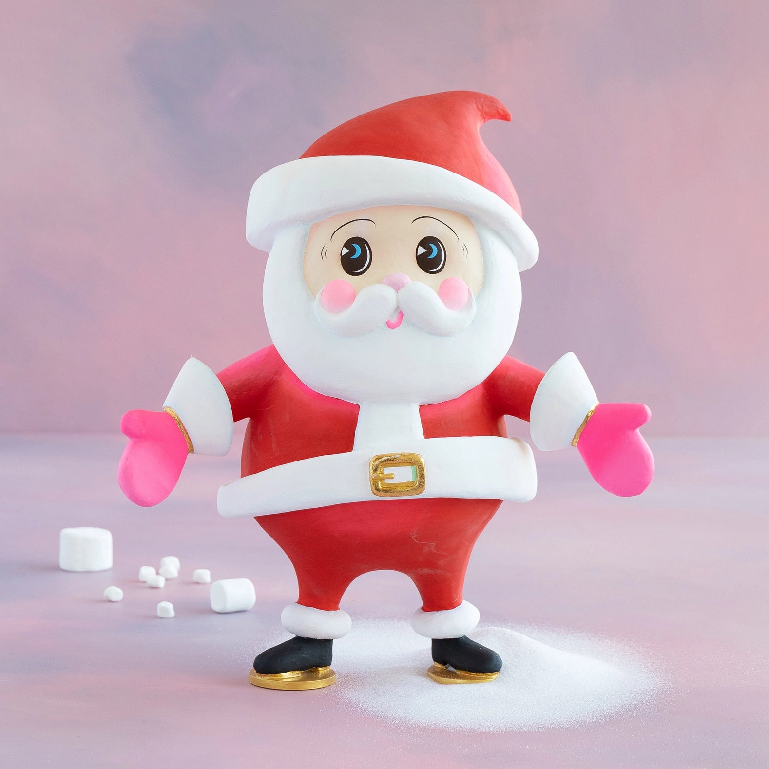 Baby Papa Noel Tabletop, Red, Fiber Pulp, 18”