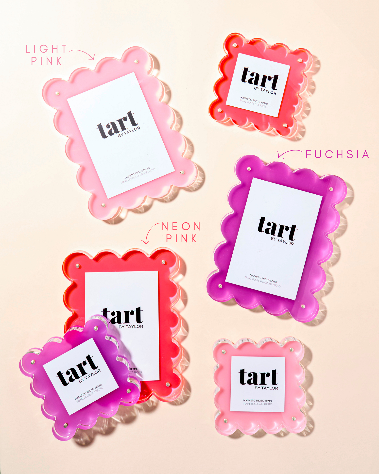 Neon Pink Acrylic Picture Frame