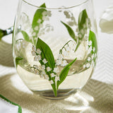 Lily of the Valley Stemless Wine Glass