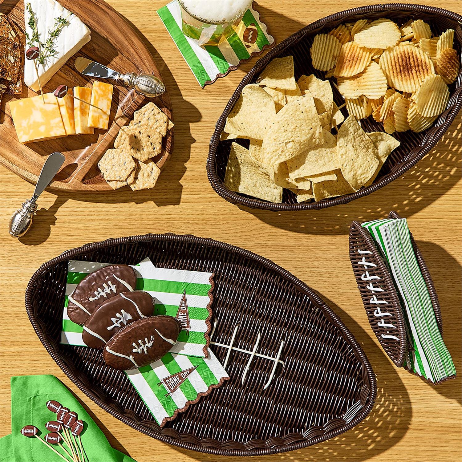 Game Day  Scalloped Edge Paper Napkin
