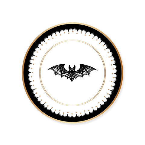 ELEGANT HALLOWEEN DESSERT LACY BAT PLATES