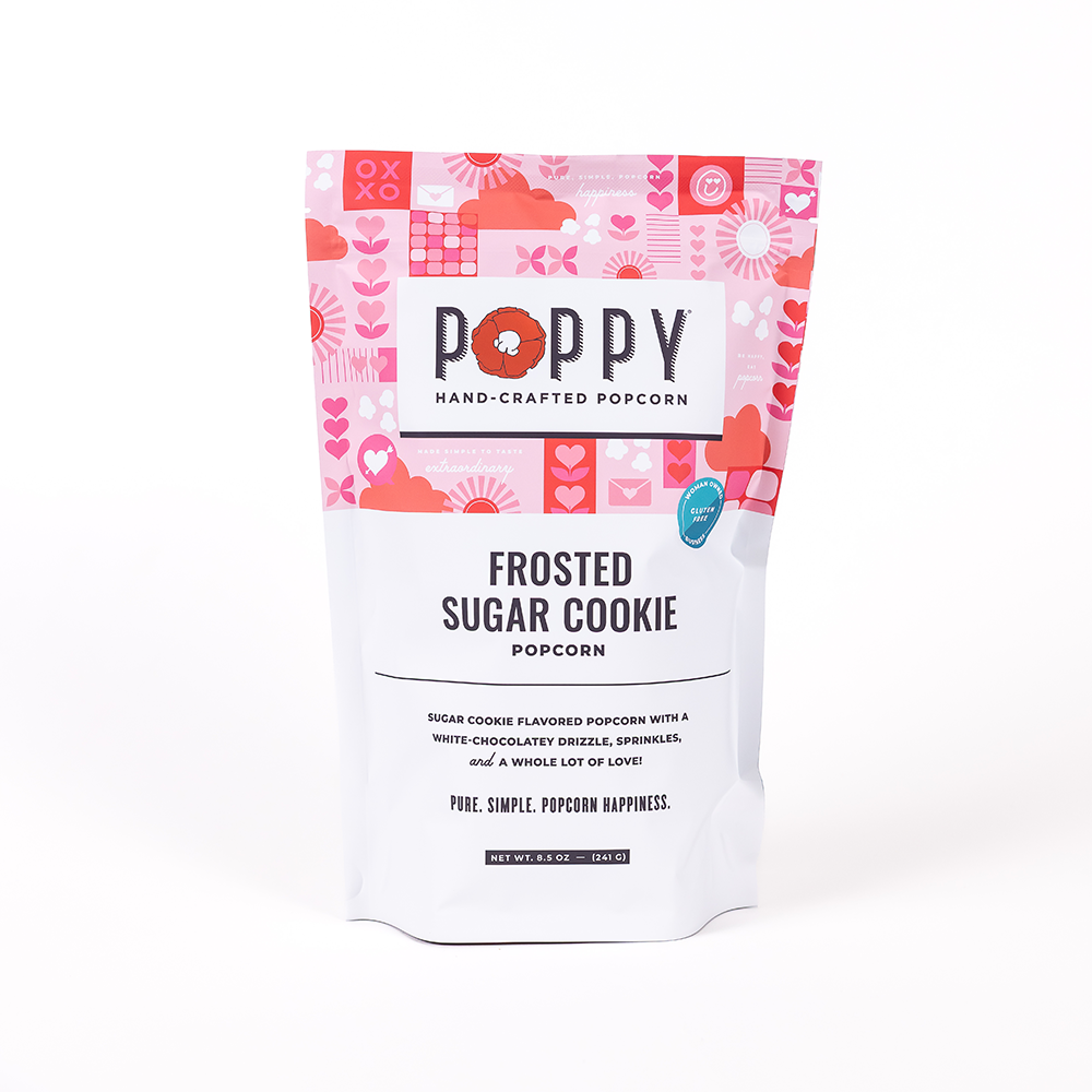 Poppy Frosted Sugar Cookie Popcorn