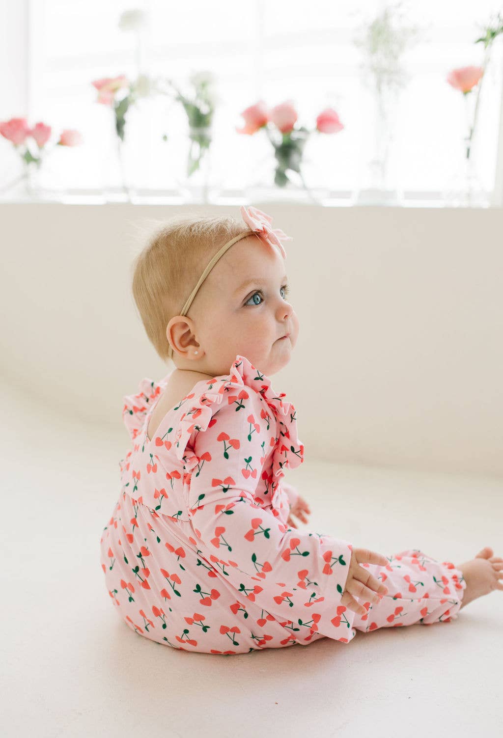 Mabel Romper in Cherries