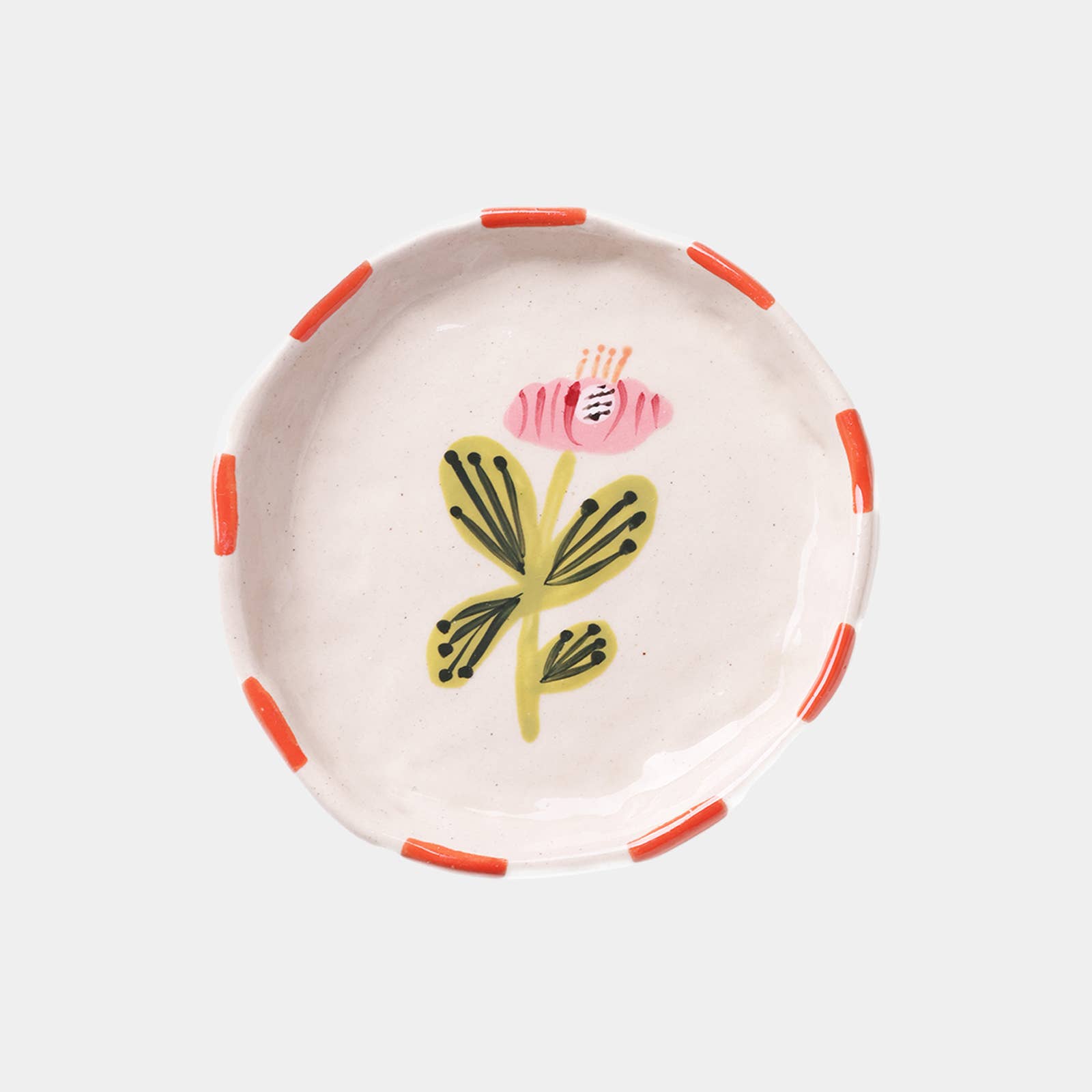 Flower Trinket Tray-Ceramic Trinket Ring Dish-Jewelry Tray