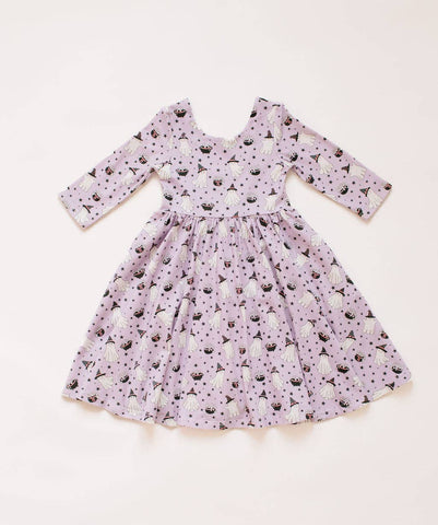 Emile Twirl Dress in Purple Cauldron