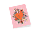 Blooming Heart Valentine Card