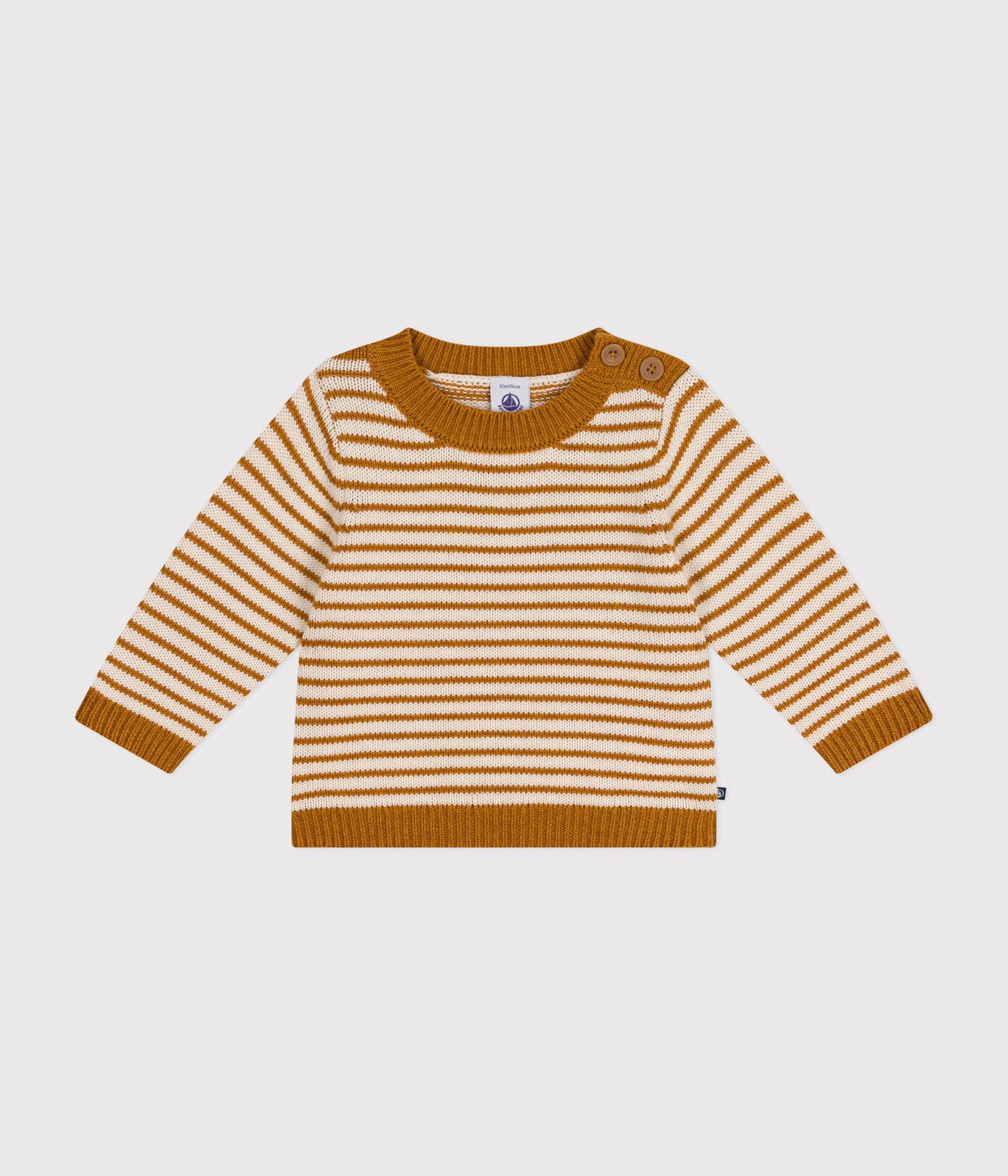 BOYS' WOOL AND COTTON PULLOVER