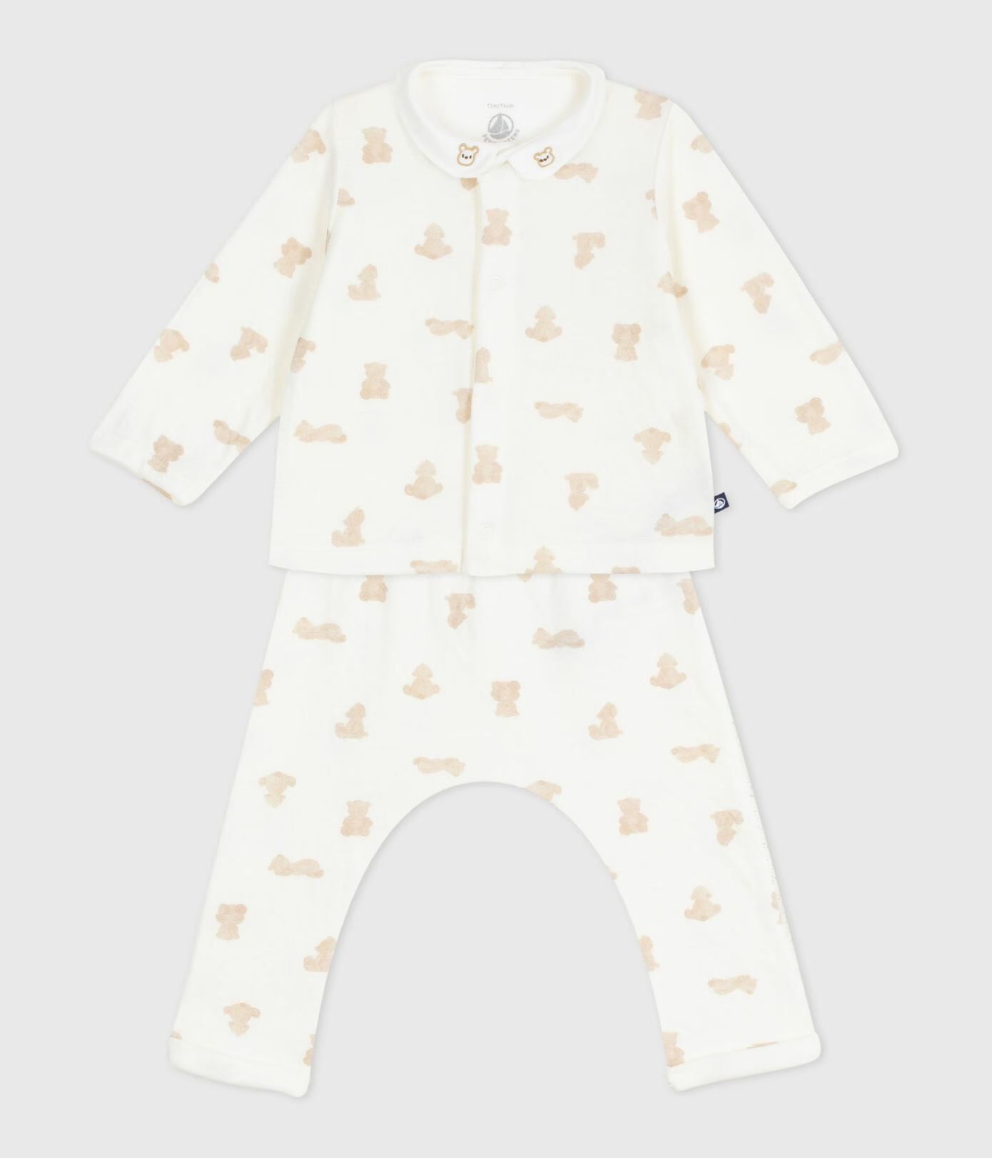 BABIES' TEDDY BEAR PRINT COTTON 3-PIECE GIFT SET