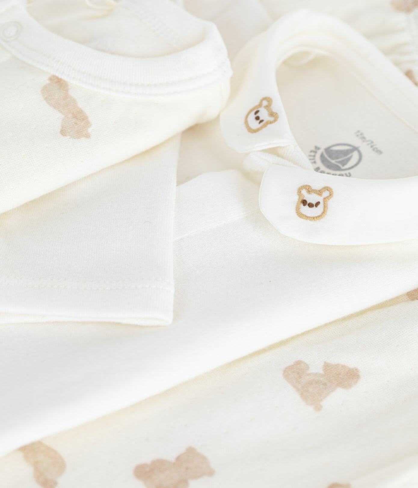 BABIES' TEDDY BEAR PRINT COTTON 3-PIECE GIFT SET