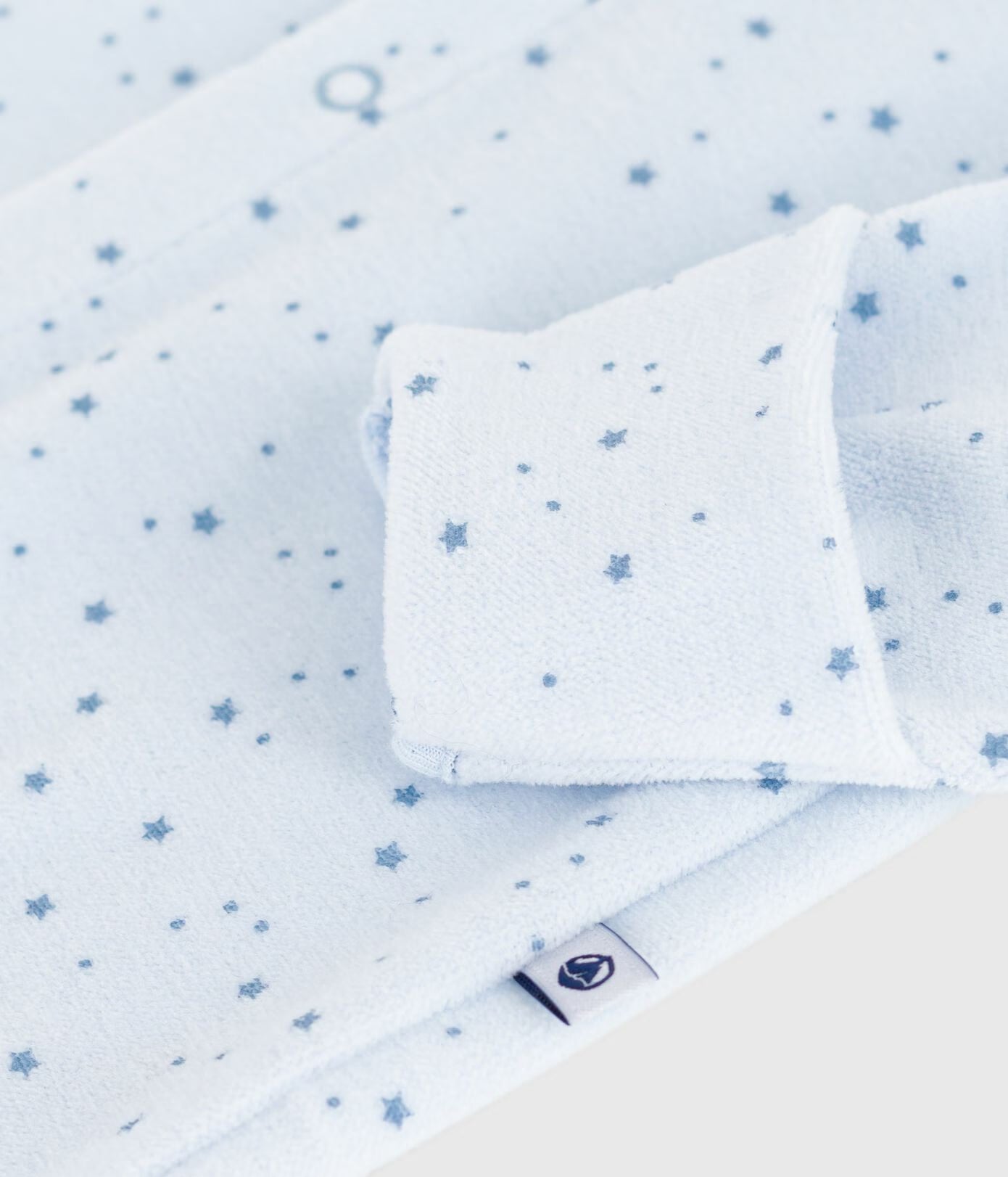 PRINTED VELOUR FOOTIE  WITH A COLLAR