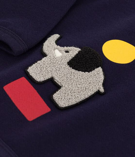 ELEPHANT PATTERNED COTTON SWEATSHIRT