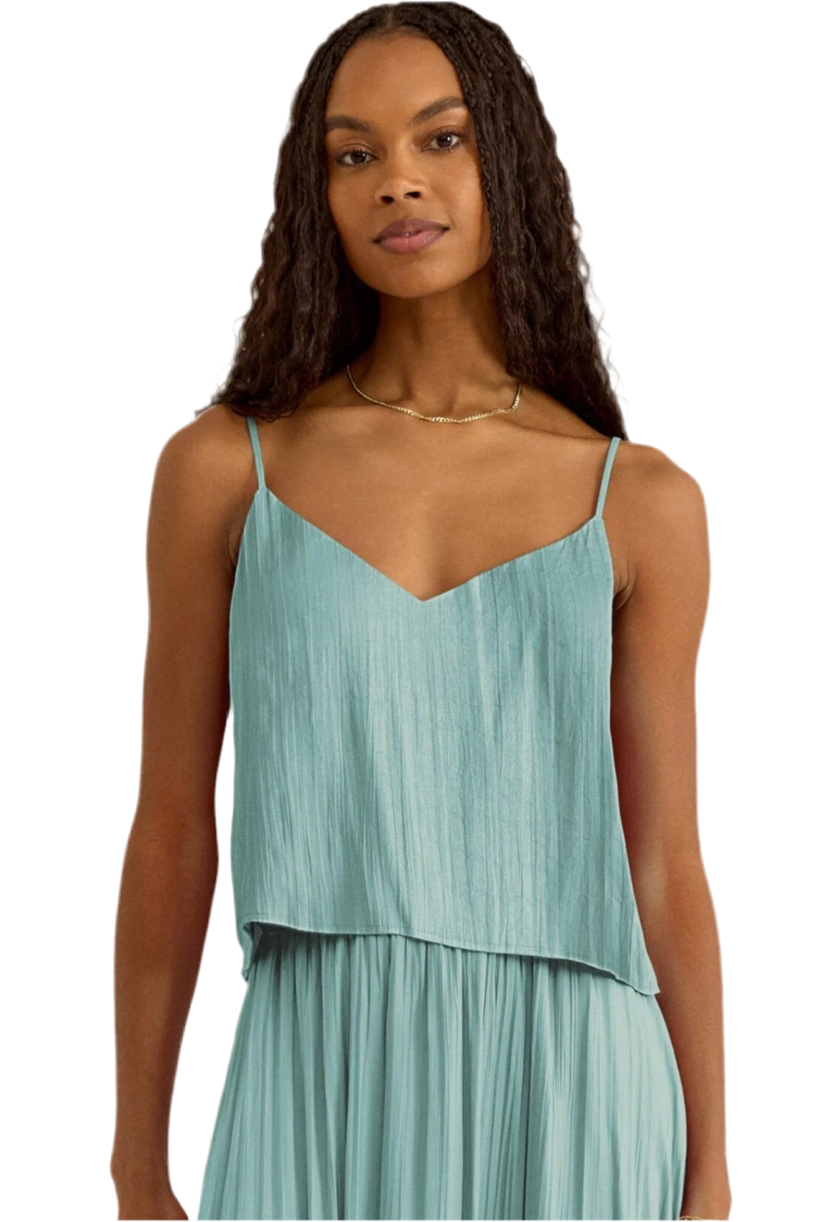 FIORE SATIN CROP TANK
