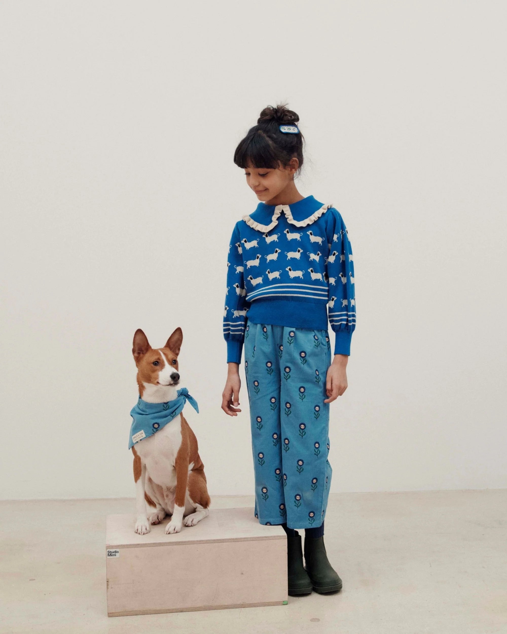 BLUE Corduroy DAISY PANTS